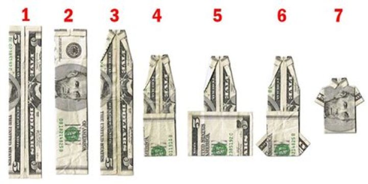 How do you fold a 100 dollar bill?
