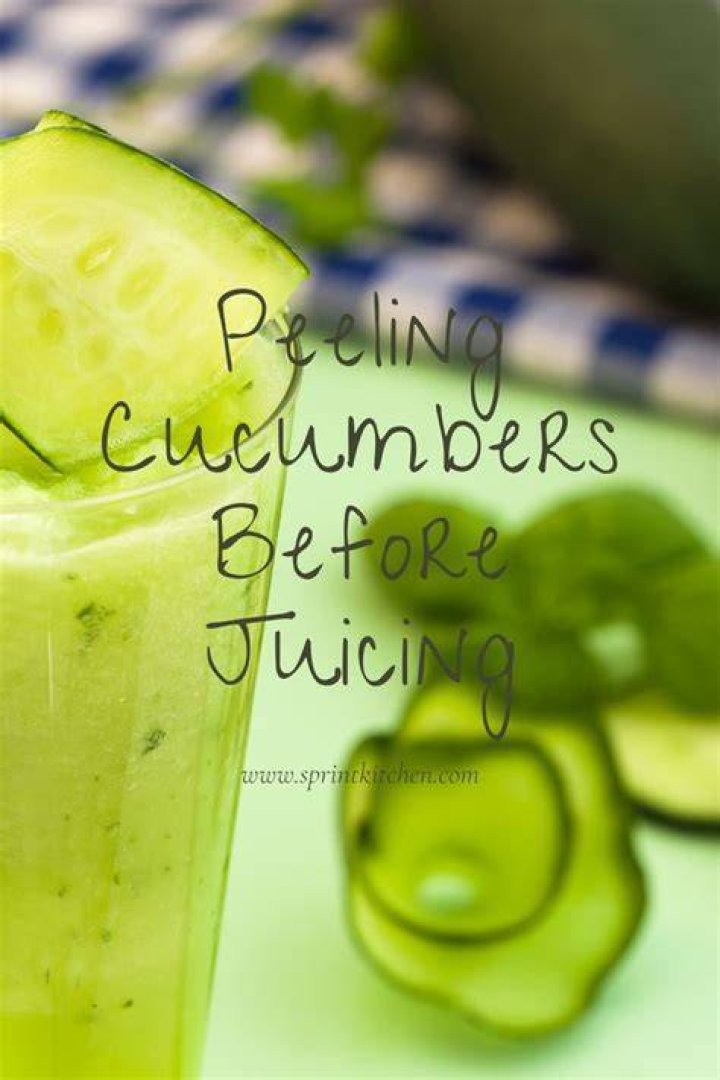 Should cucumbers be peeled before juicing?