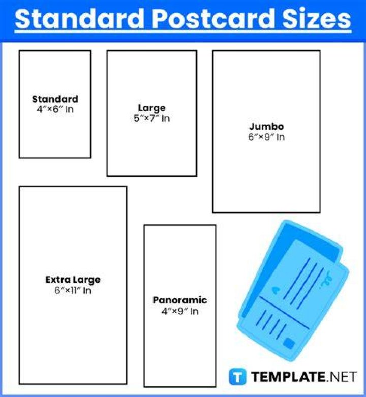 What is the height and width of postcard size photo?