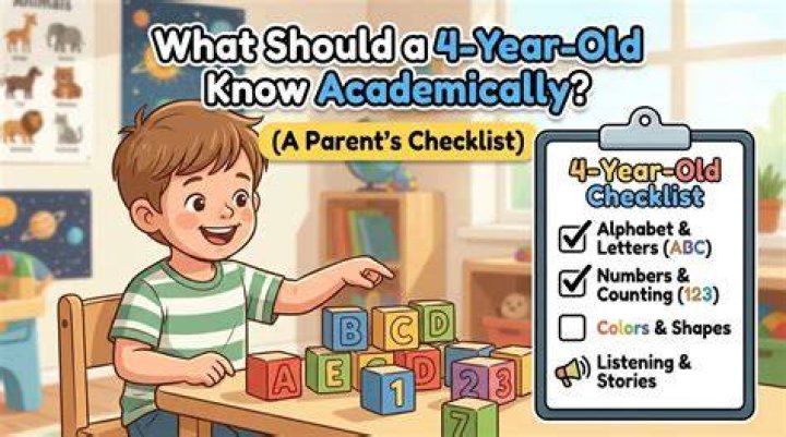 What should a 4-year-old know academically?